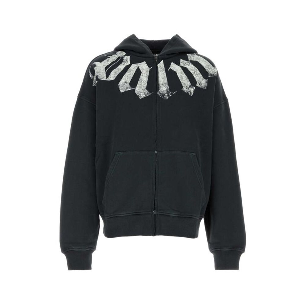 Palm Angels Men Charcoal Cotton Oversize Sweatshirt